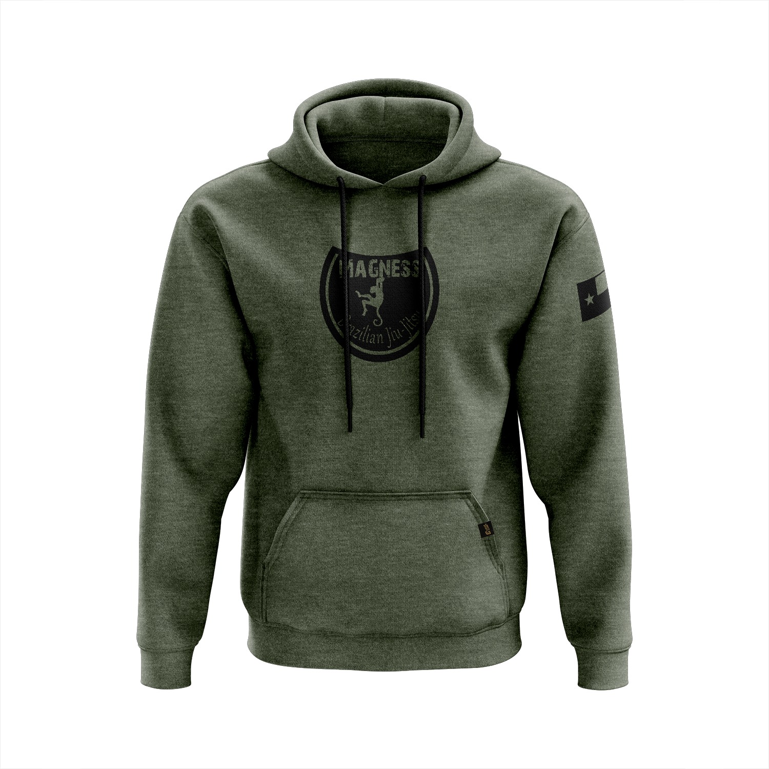 Magness BJJ pullover hoodie Standard Issue, o.d. green