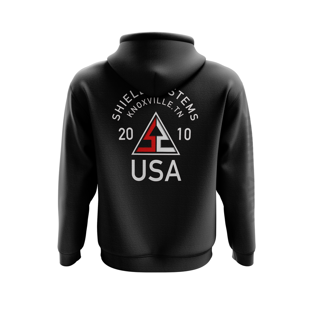 Shield Systems pullover hoodie Double Lockup, black
