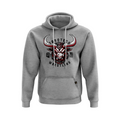 ToroTech 50/50 pullover hoodie Bull, maroon on athl. grey