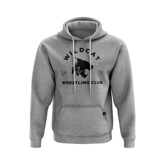 Wildcat Wrestling Club pullover hoodie Standard Issue, athl. grey
