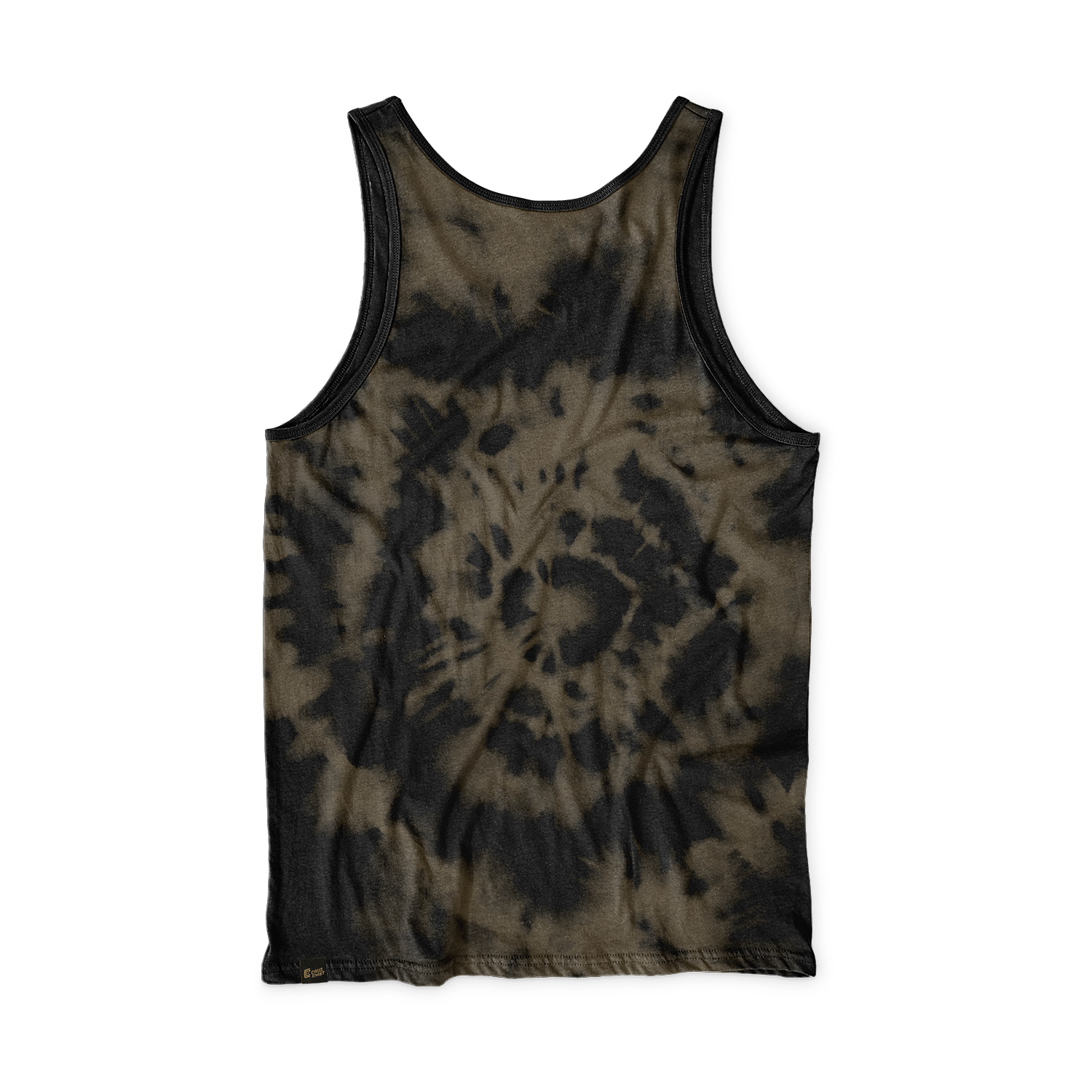 Base Collection men's performance tank, tie-dye MAS grey