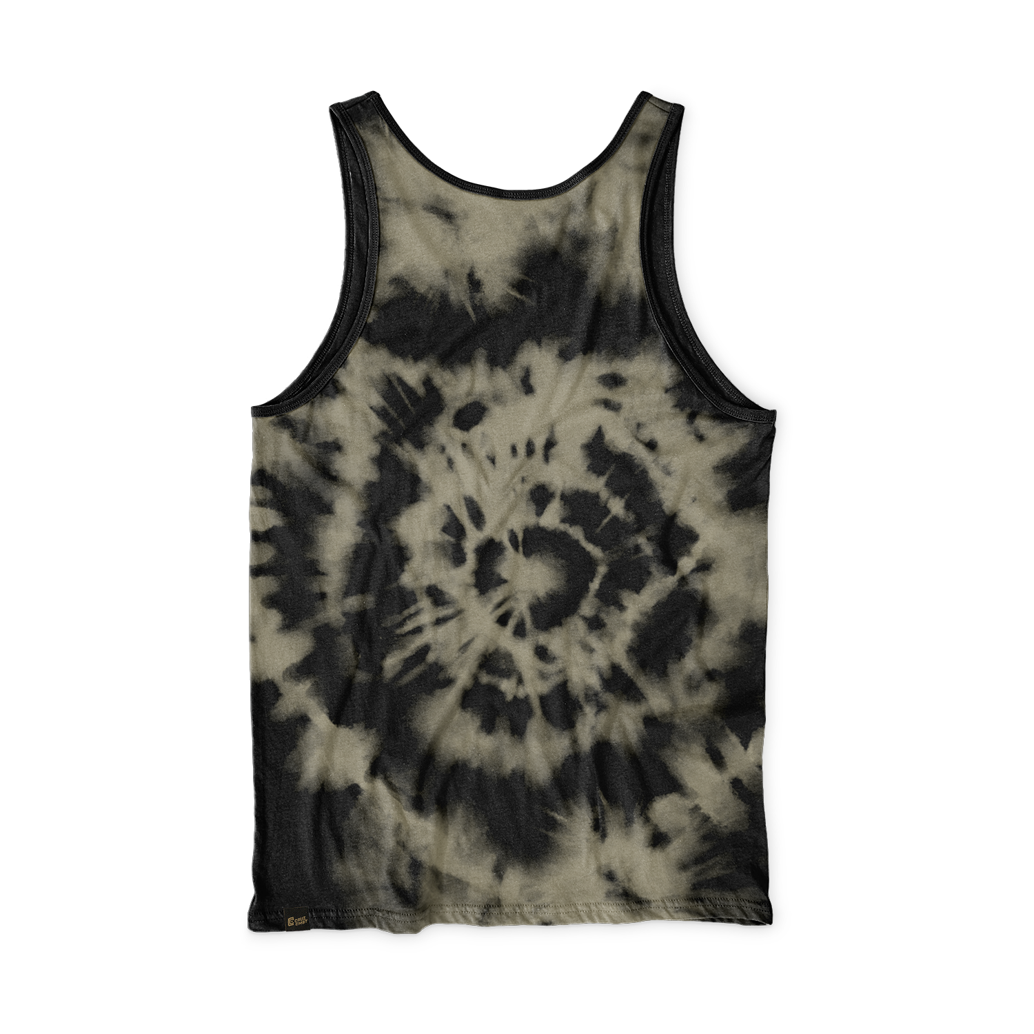 Base Collection men's performance tank, tie-dye gold