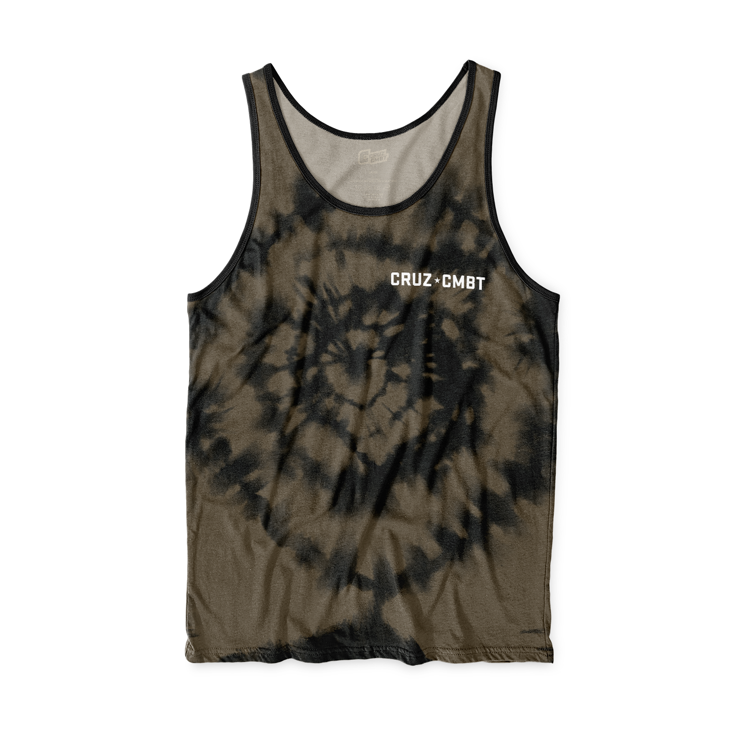 Base Collection men's performance tank, tie-dye MAS grey
