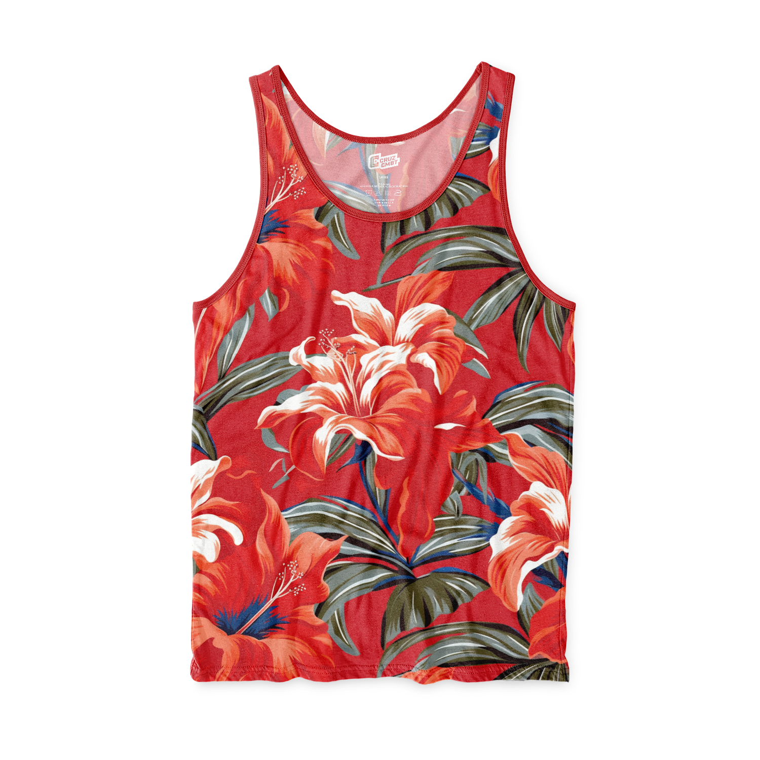 DxW Sullivan men's performance tank, red