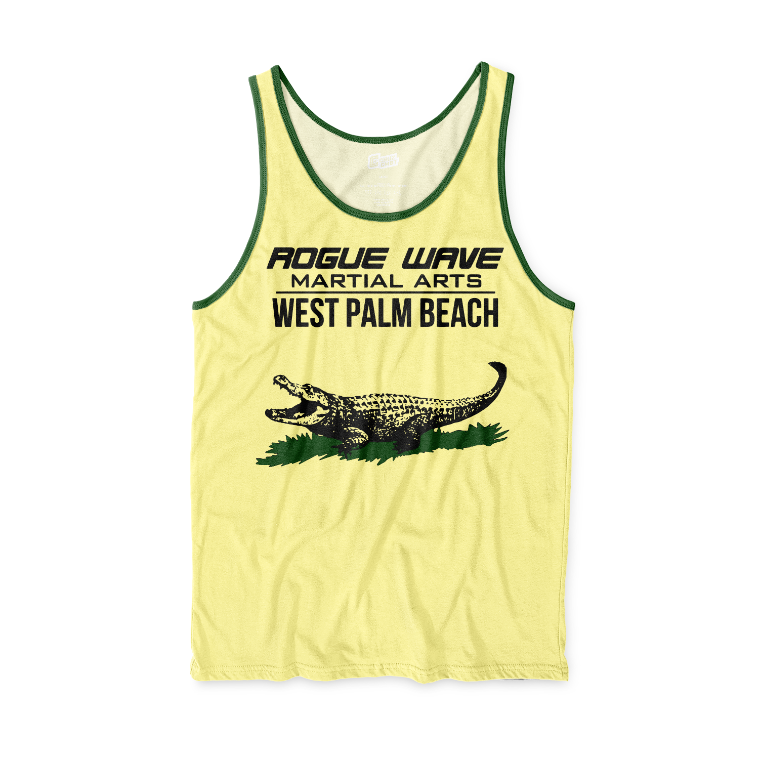 Rogue Wave performance tank Vintage Gator, yellow