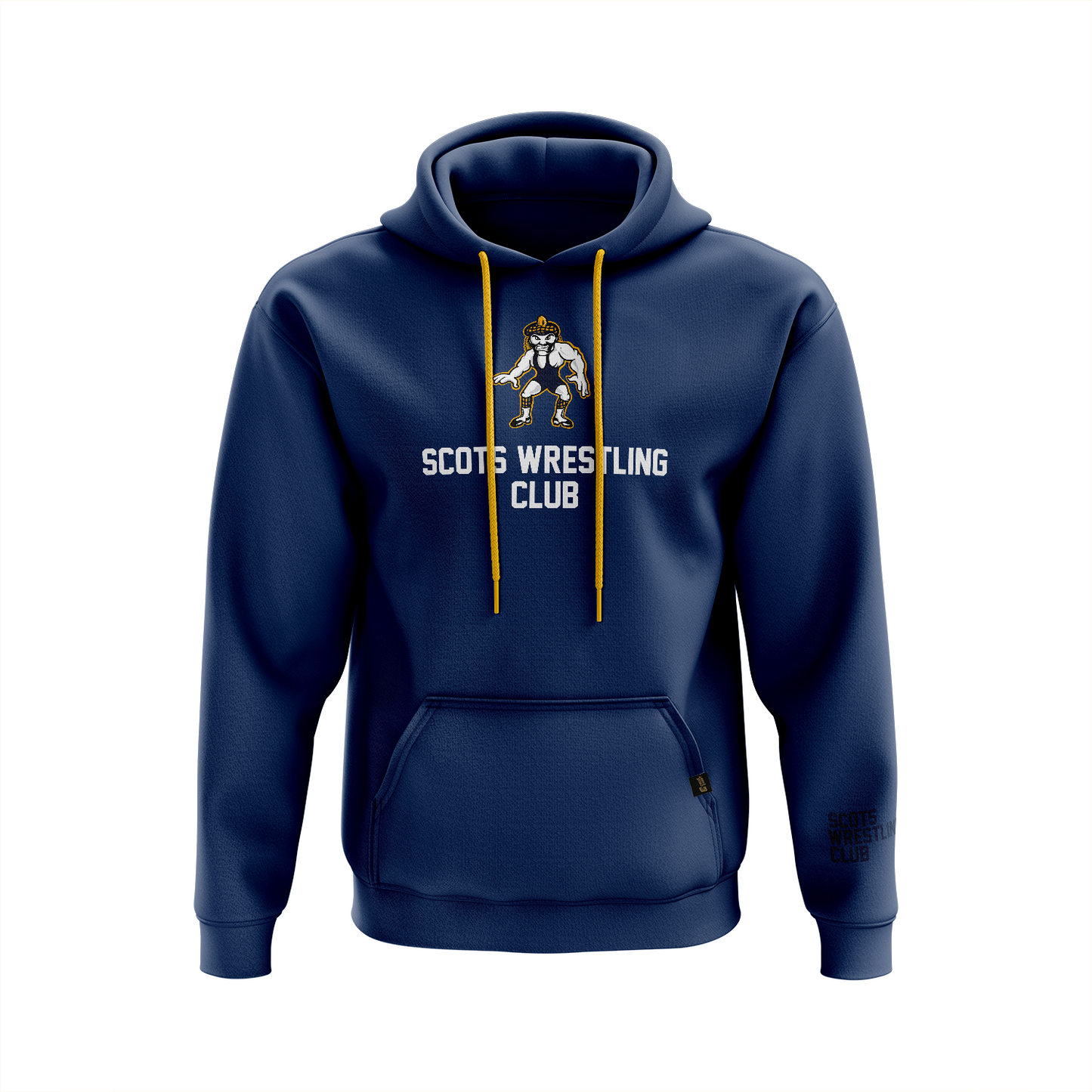 Scots Wrestling Club pullover hoodie Standard Issue, navy