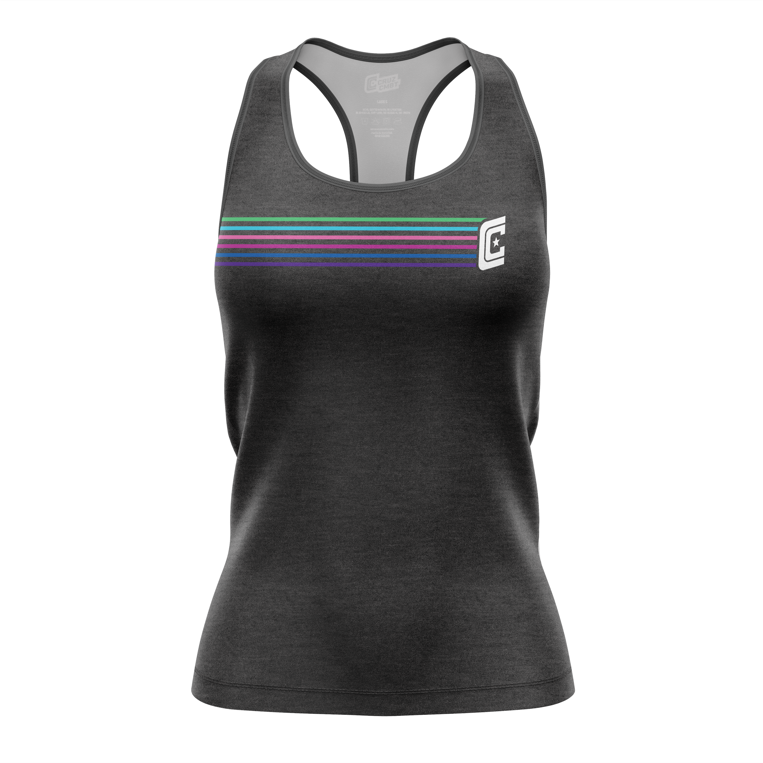 Espectro women's performance racerback tank, dark grey