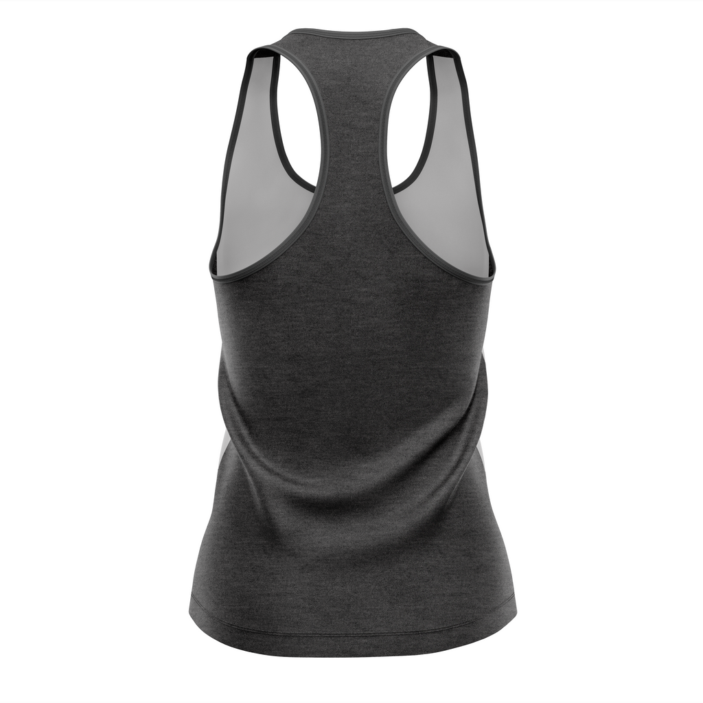 Espectro women's performance racerback tank, dark grey