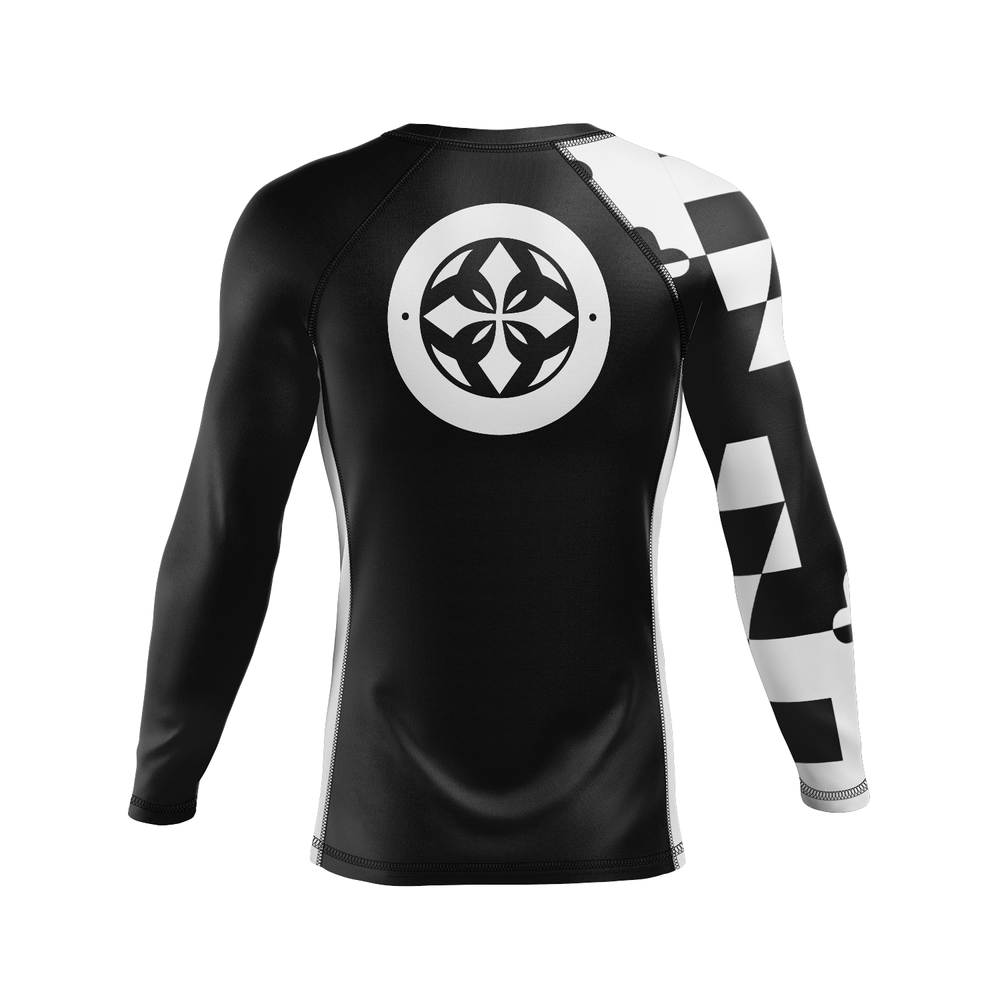 410 Academy men's rash guard Ranked, black and white