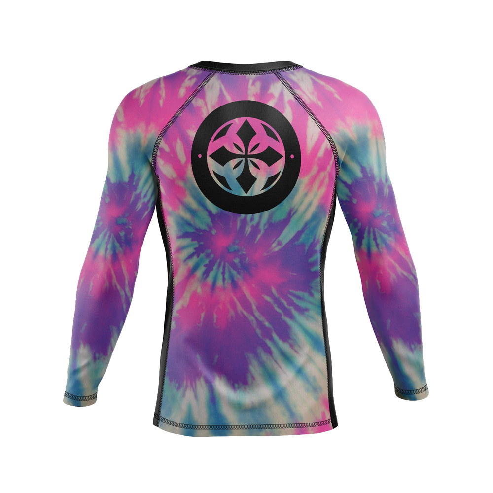 410 Academy men's rash guard Tie-Dye, purple