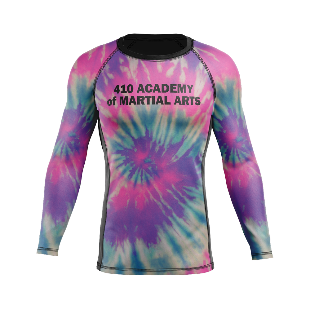 410 Academy men's rash guard Tie-Dye, purple