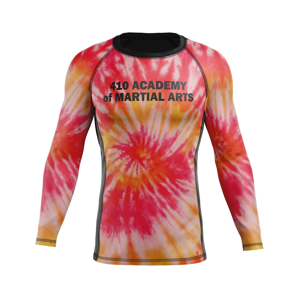 410 Academy men's rash guard Tie-Dye, red