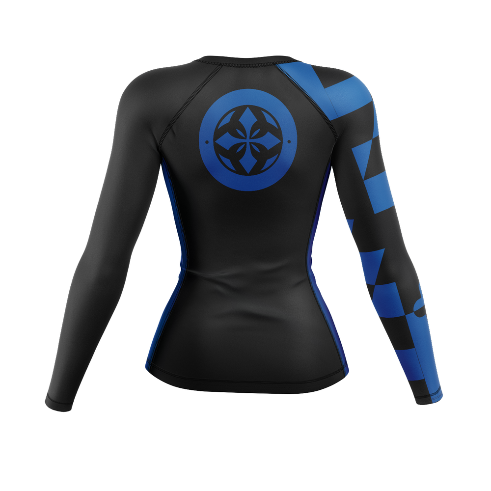 410 Academy women's rash guard Ranked, black and blue
