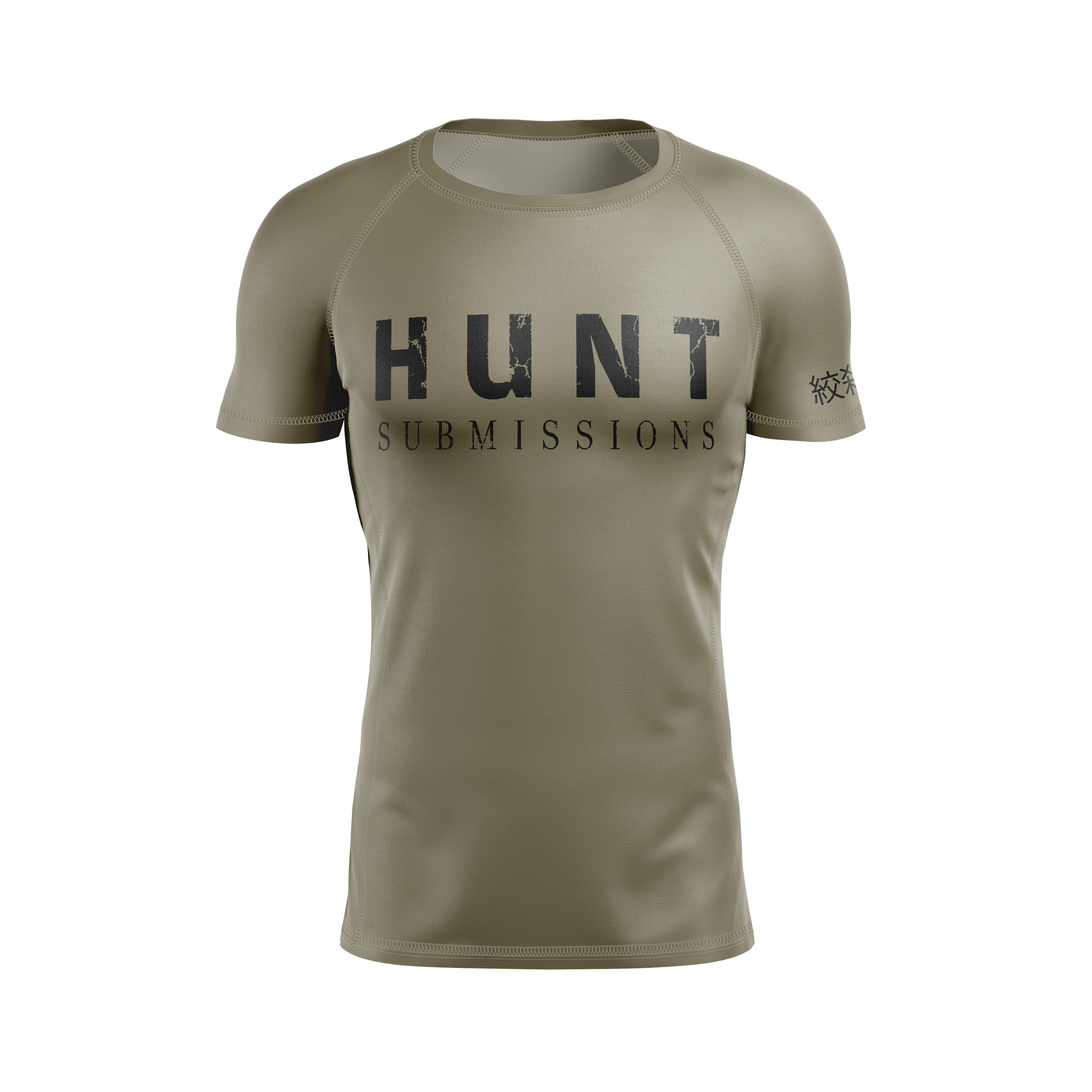 WTX Jiu Jitsu men's rash guard Hunt Submissions, gold