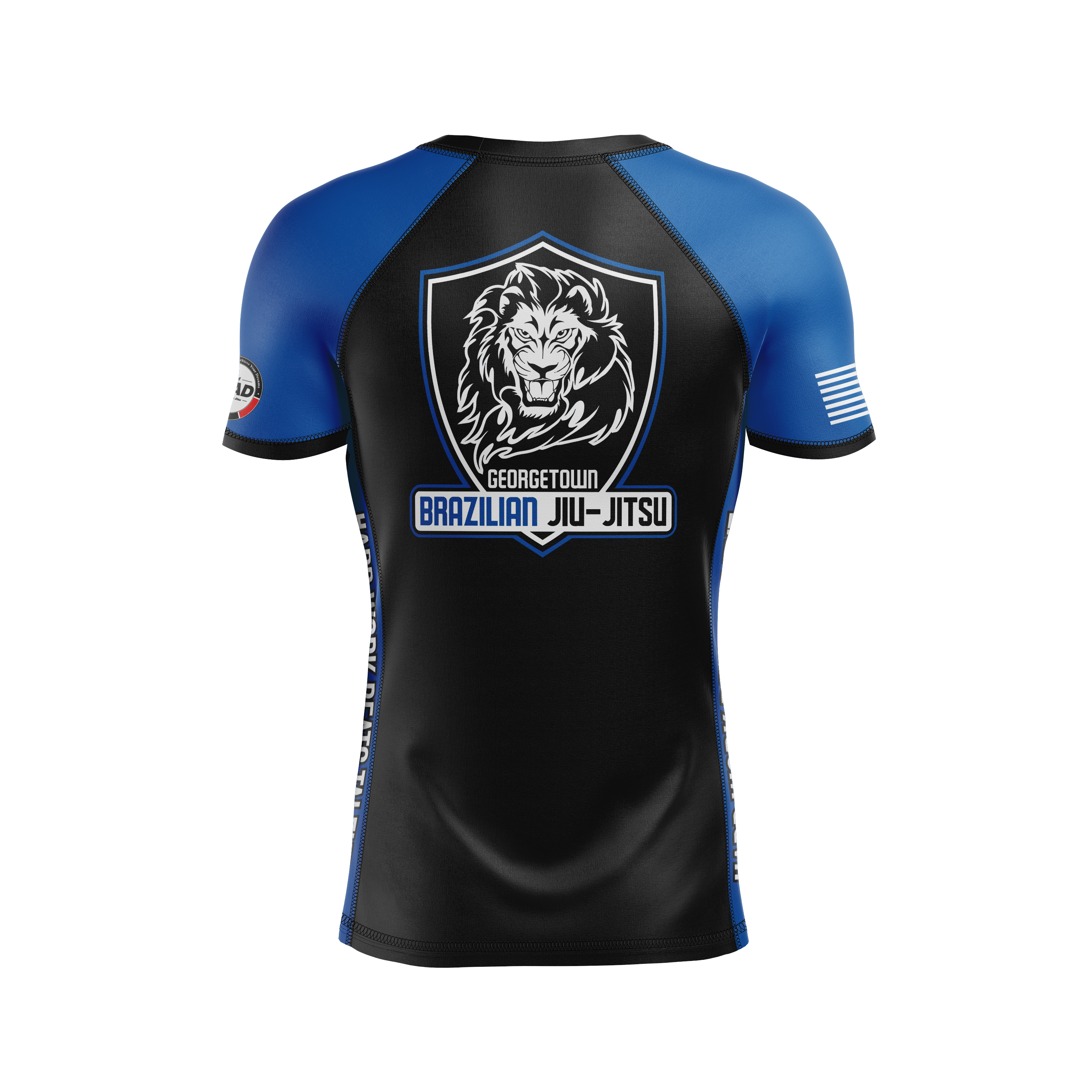 GTX BJJ men's rash guard Standard Issue Ranked, black/blue