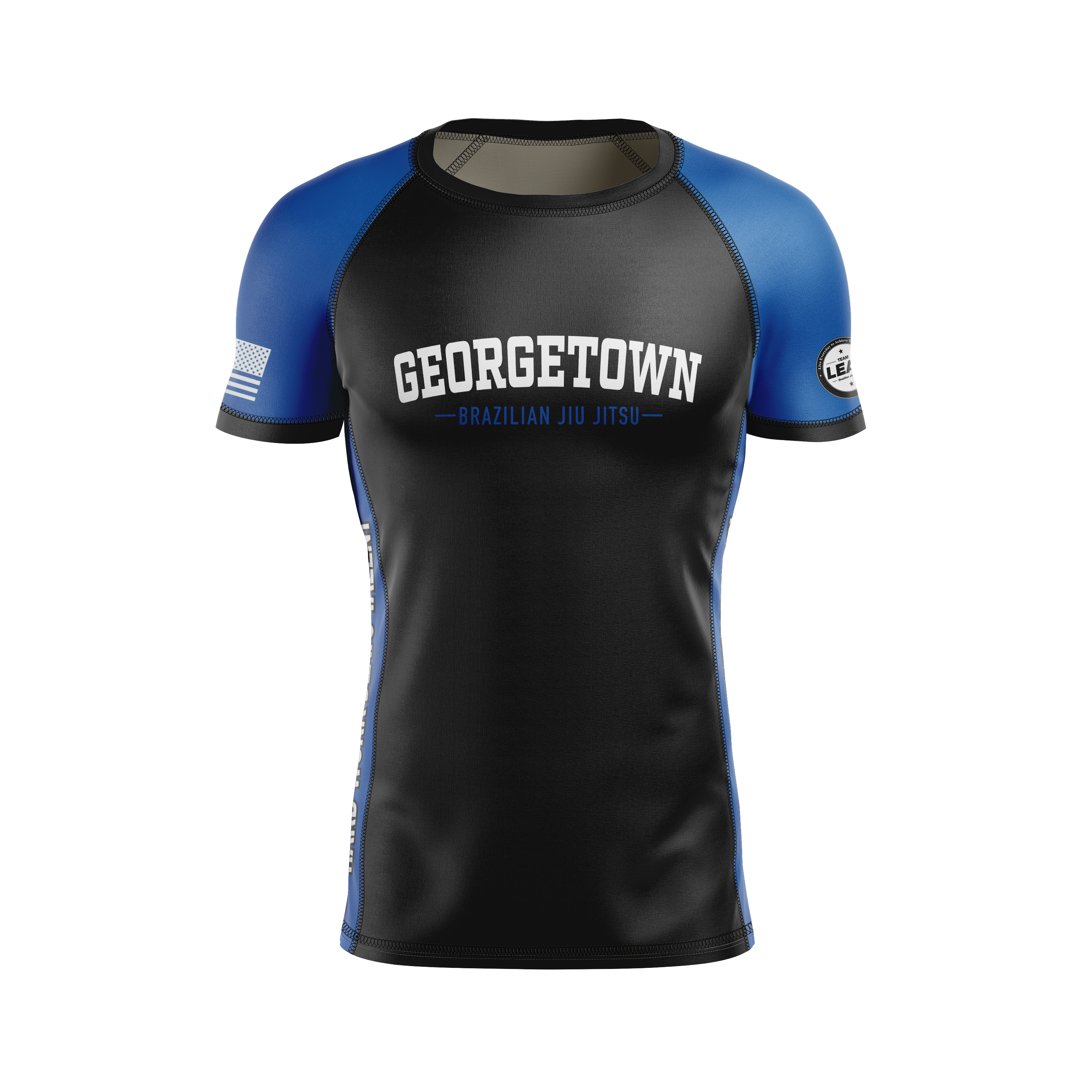 GTX BJJ men's rash guard Standard Issue Ranked, black/blue