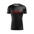 Lui Jiu Jitsu men's rash guard Necessary Violence, black and red