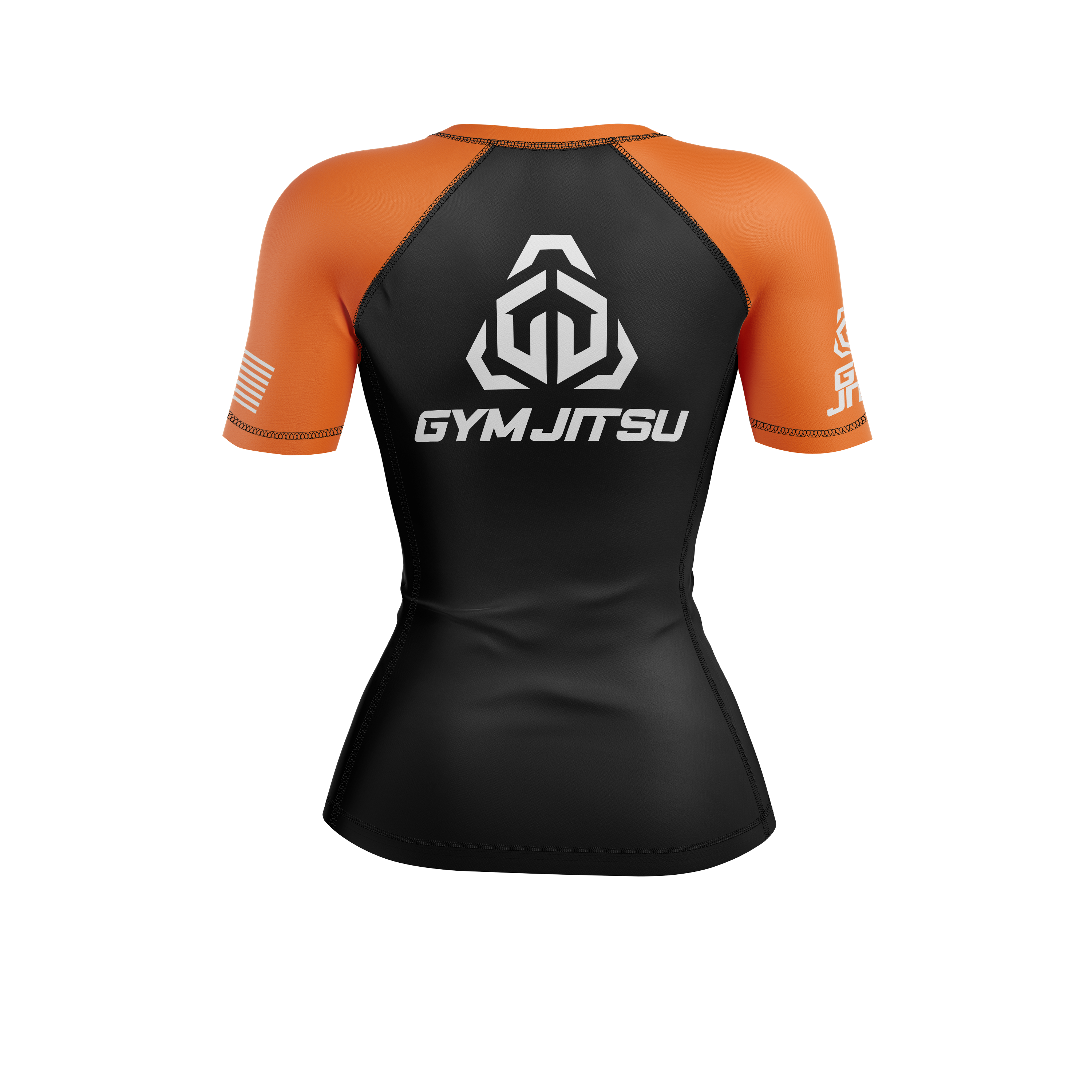 Gym Jitsu women's rash guard Standard Issue Ranked, black/orange