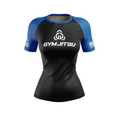Gym Jitsu women's rash guard Standard Issue Ranked, black/blue