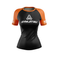Gym Jitsu women's rash guard Standard Issue Ranked, black/orange