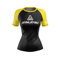 Gym Jitsu women's rash guard Standard Issue Ranked, black/yellow