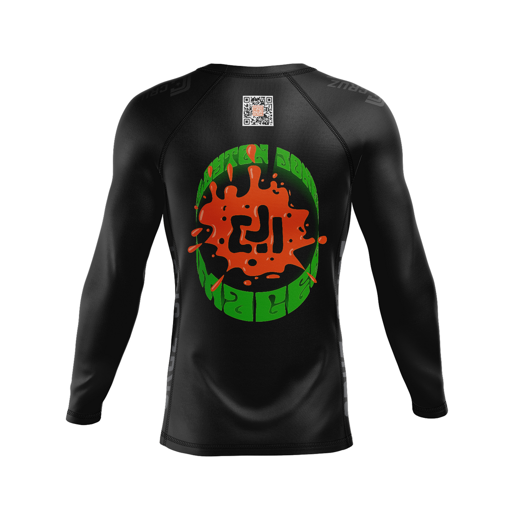 Clayton Jones Images men's rash guard Bubble Gloop, black