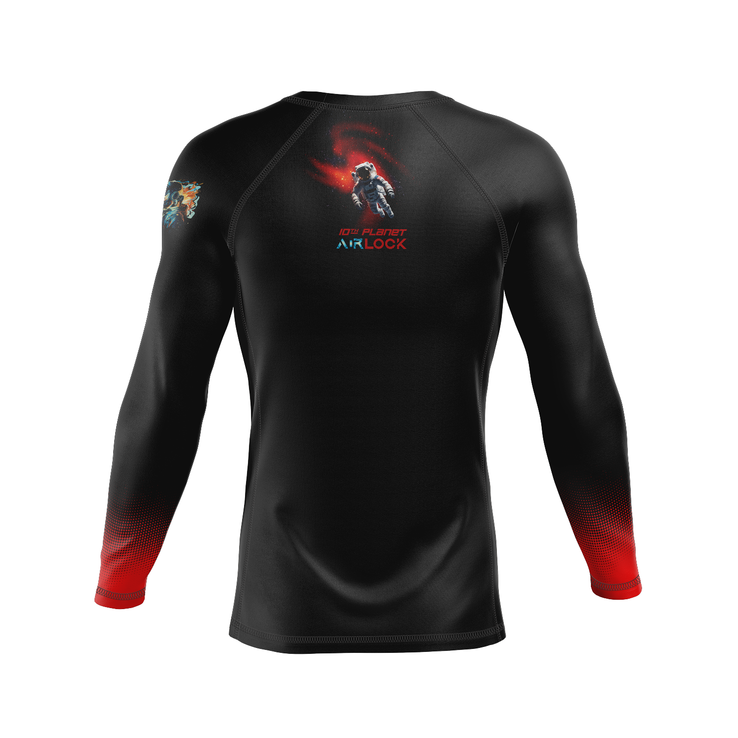 Airlock BJJ men's rash guard Ranked, black