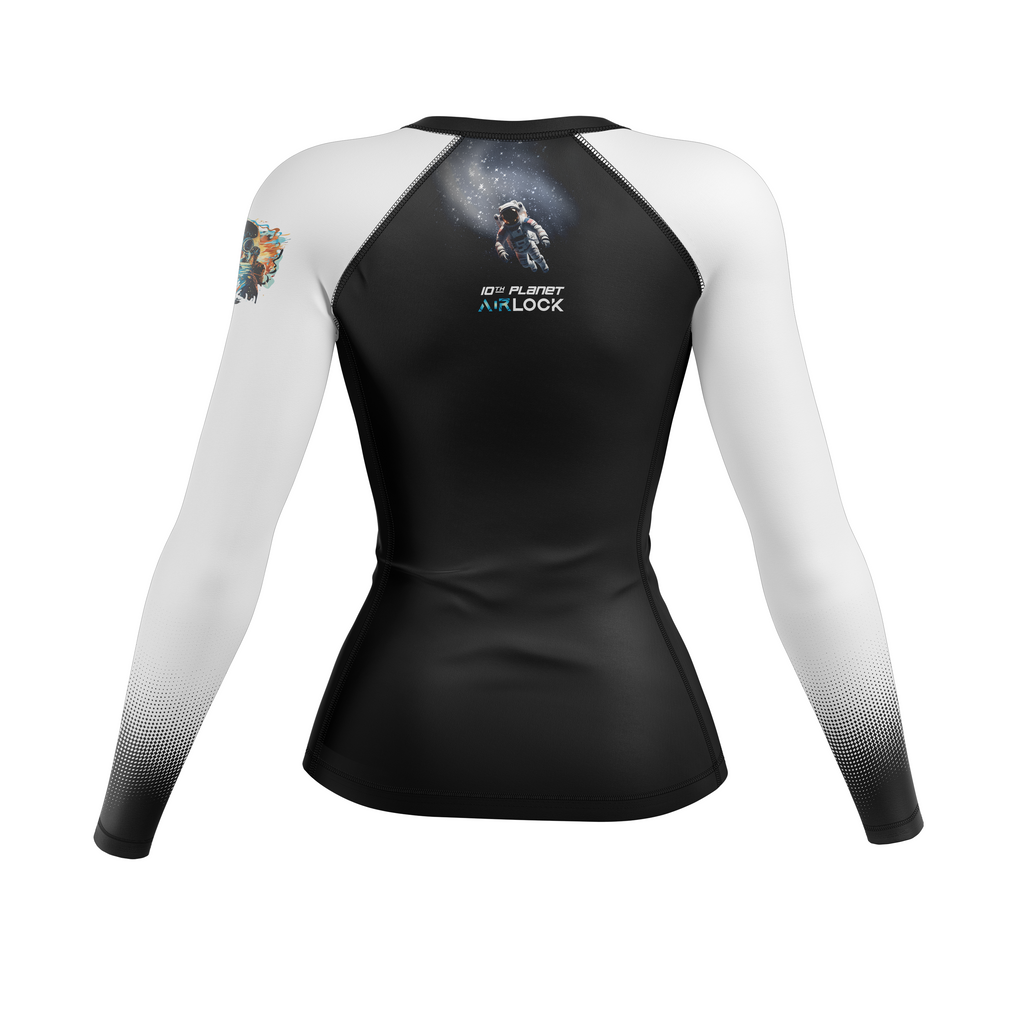 Airlock BJJ women's rash guard Ranked, white