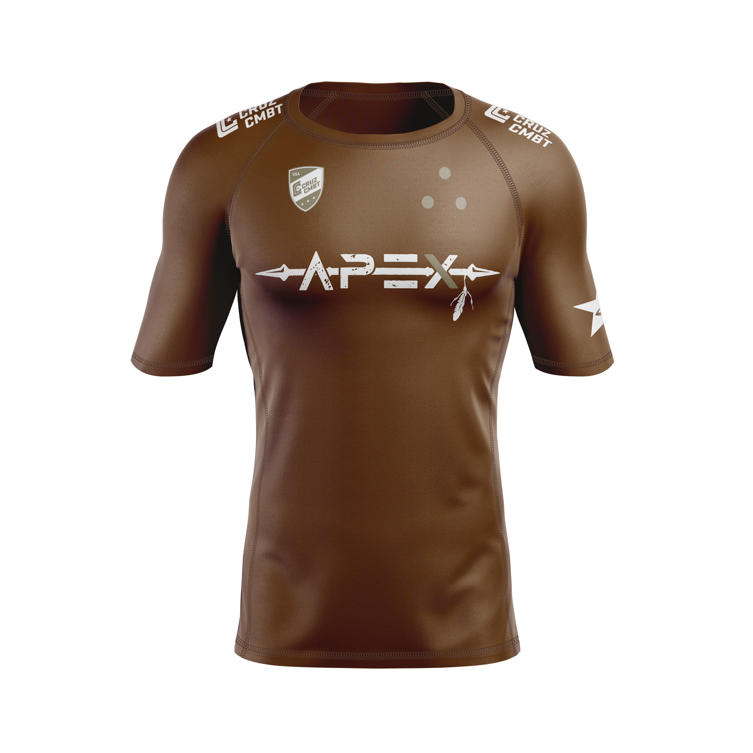 Apex Grappling men's rash guard FC23, brown