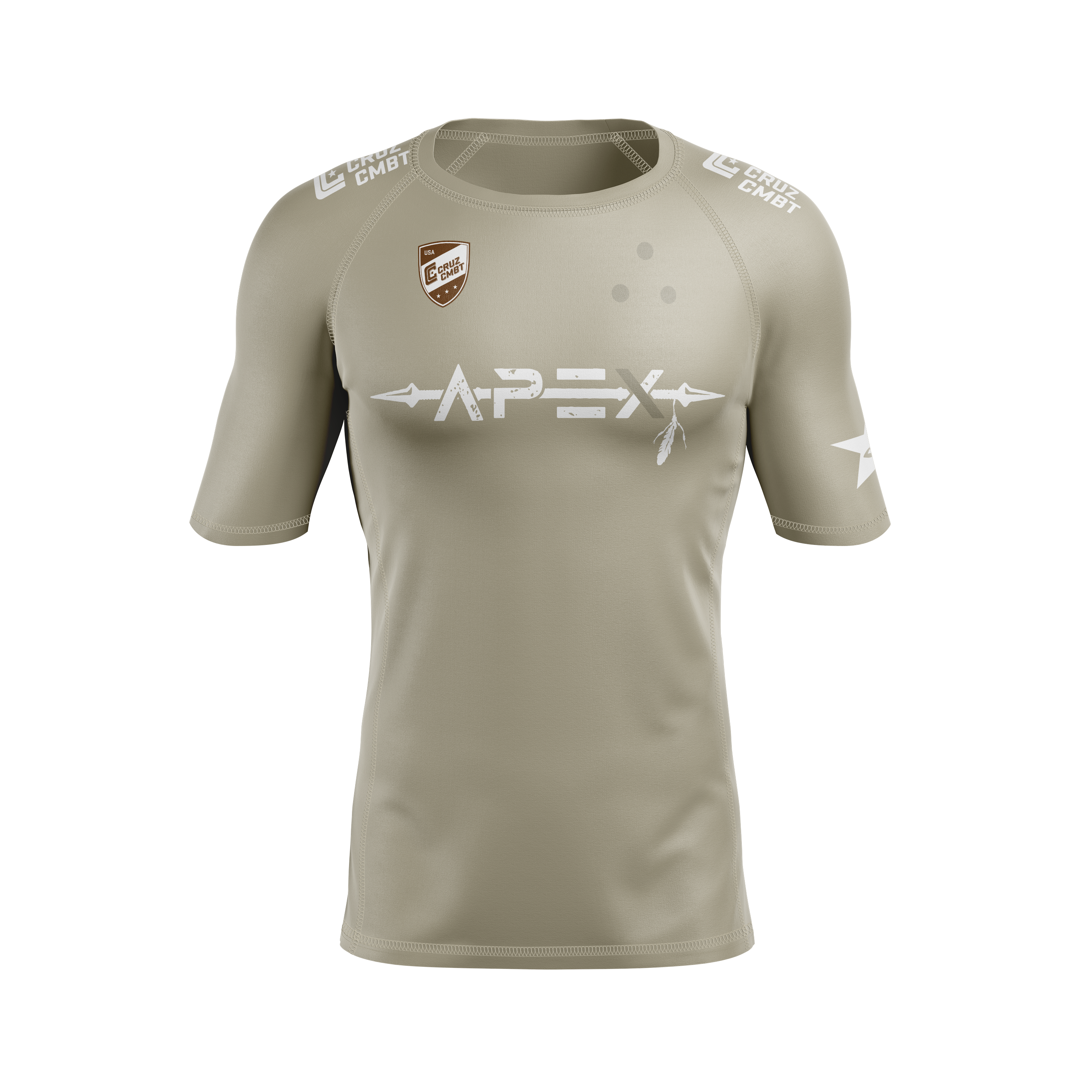 Apex Grappling men's rash guard FC23, coffee