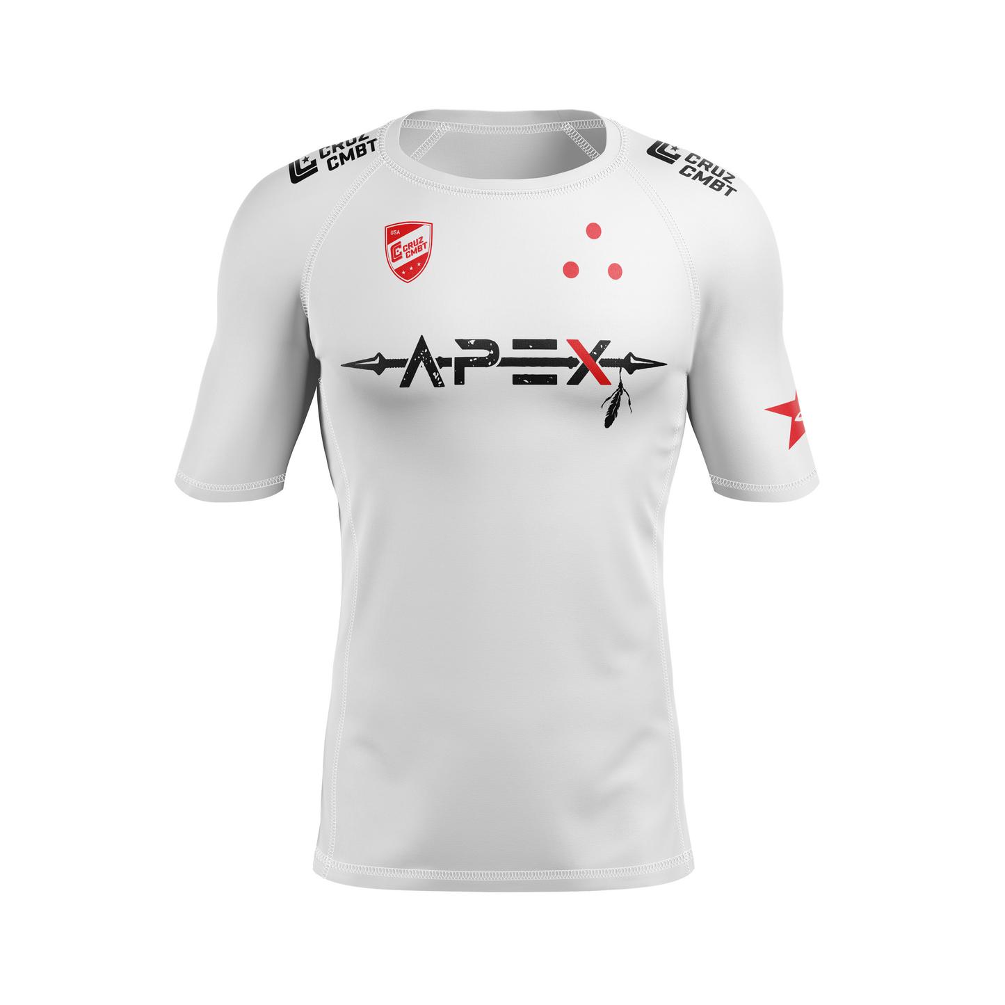 Apex Grappling men's rash guard FC23, white