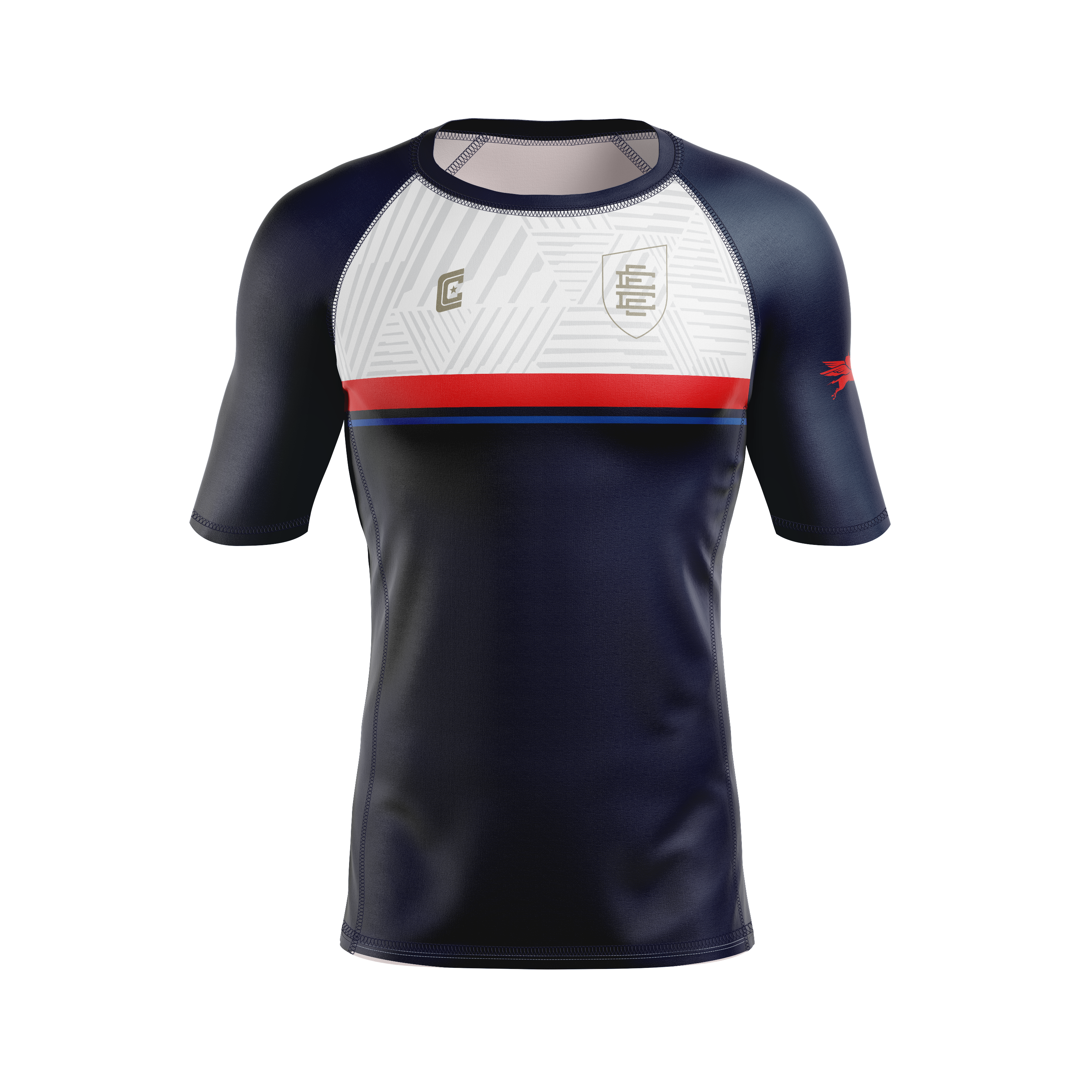 CCFC Enforcers men's rash guard Enforcers, navy/red/white