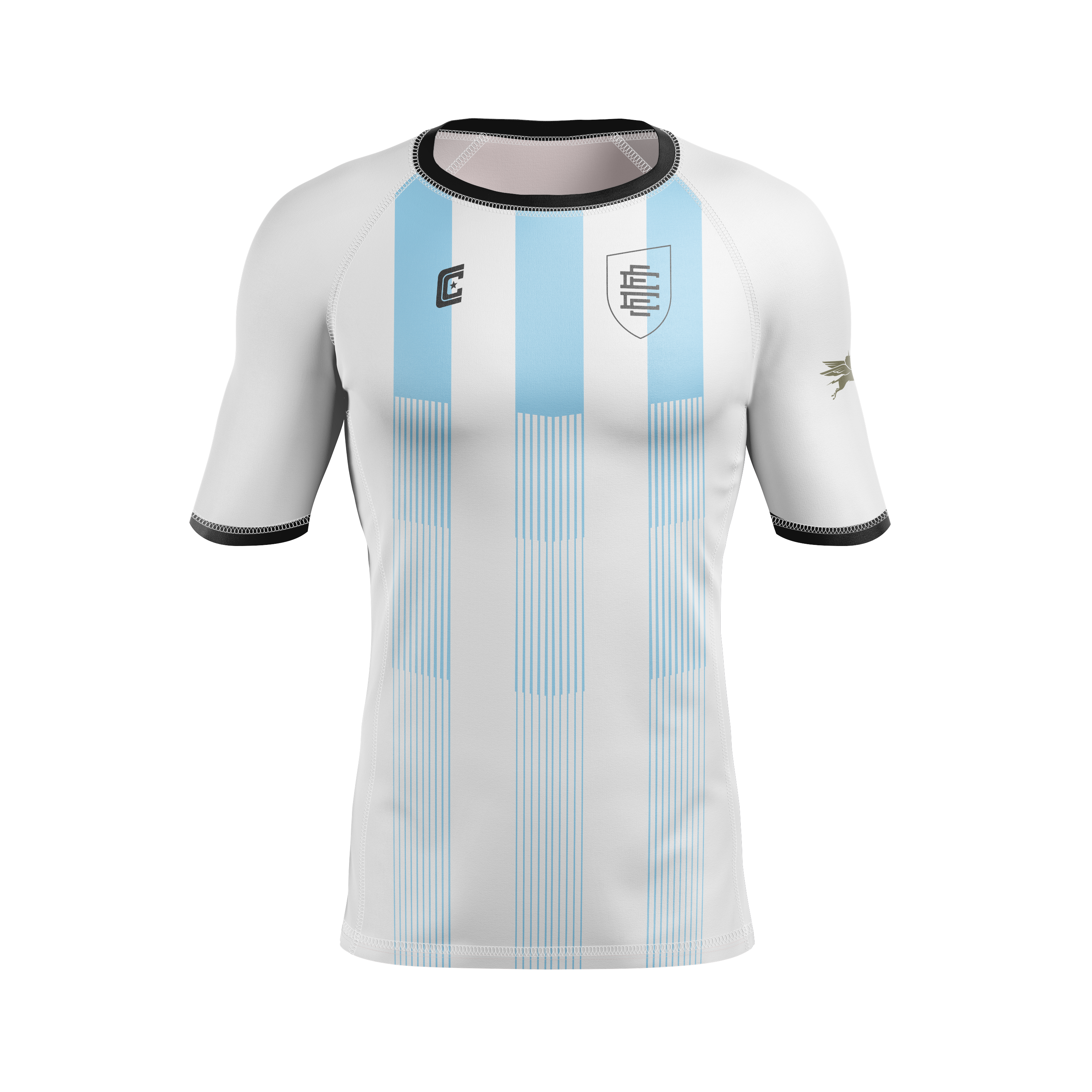 CCFC La Albiceleste men's rash guard, white/blue