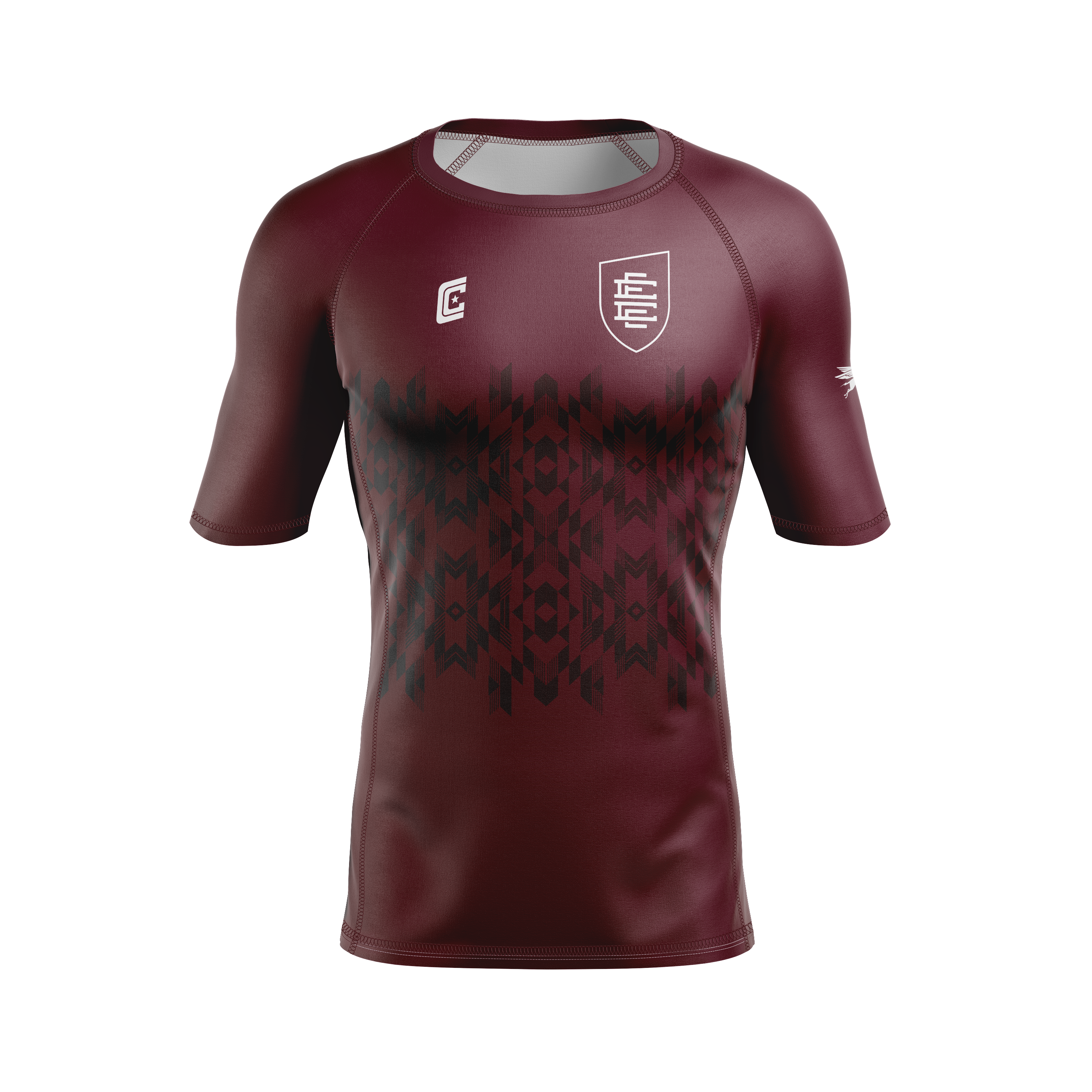 CCFC Youngbloods men's rash guard, maroon