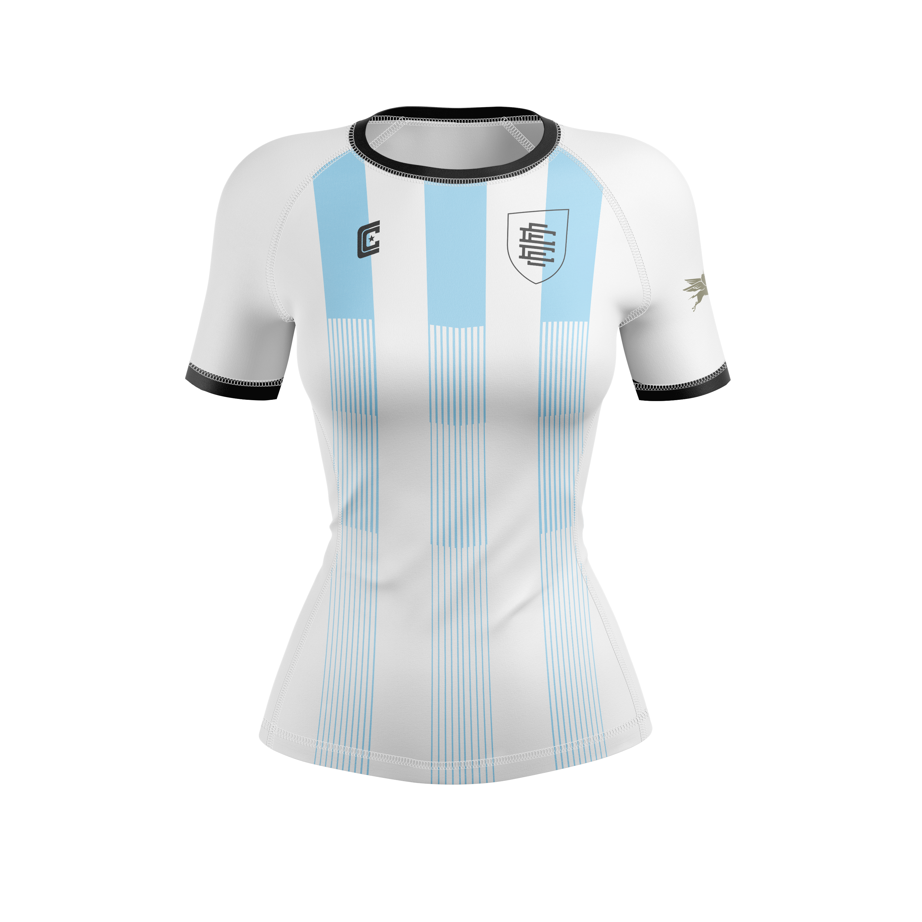 CCFC La Albiceleste women's rash guard, white/blue