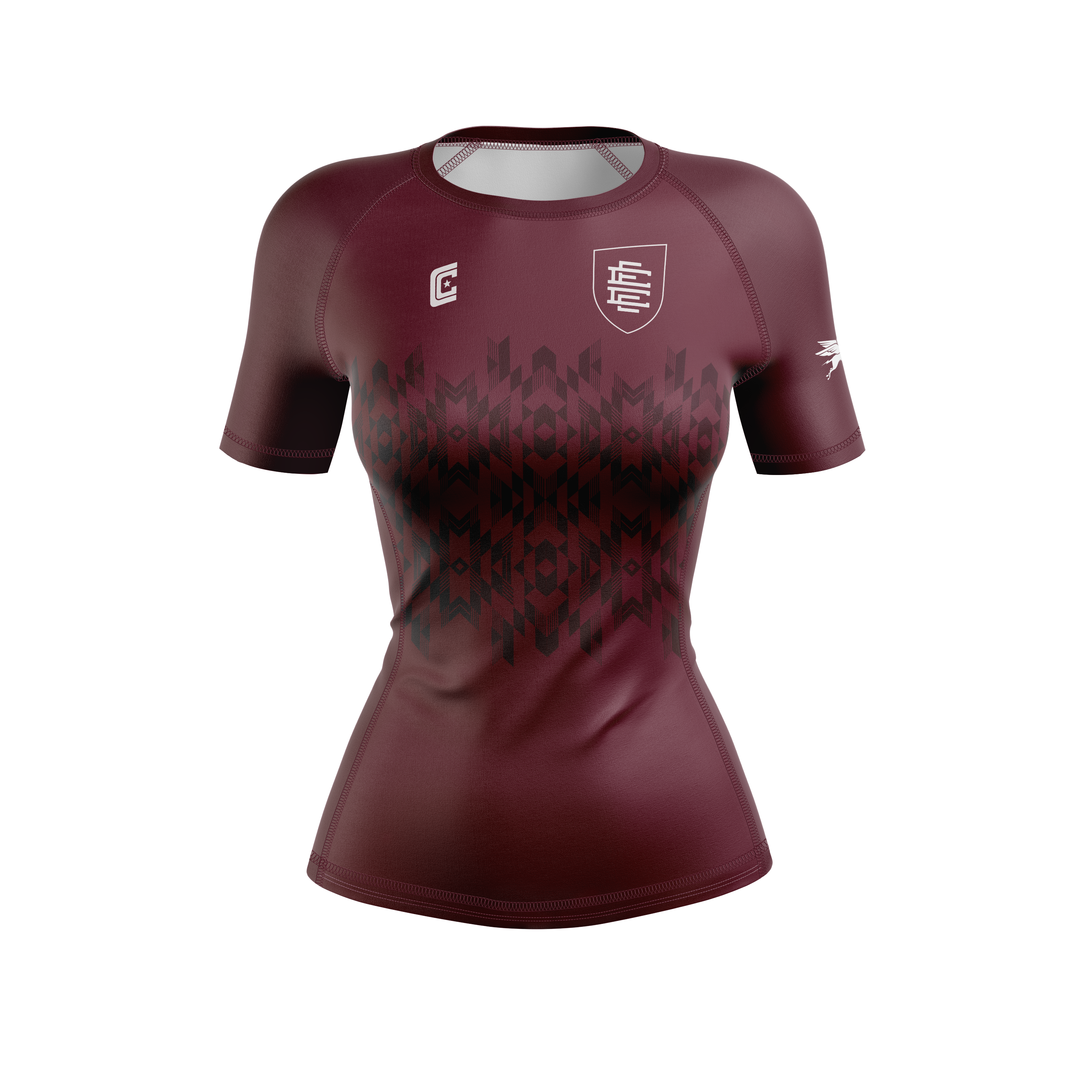 CCFC Youngbloods women's rash guard, maroon
