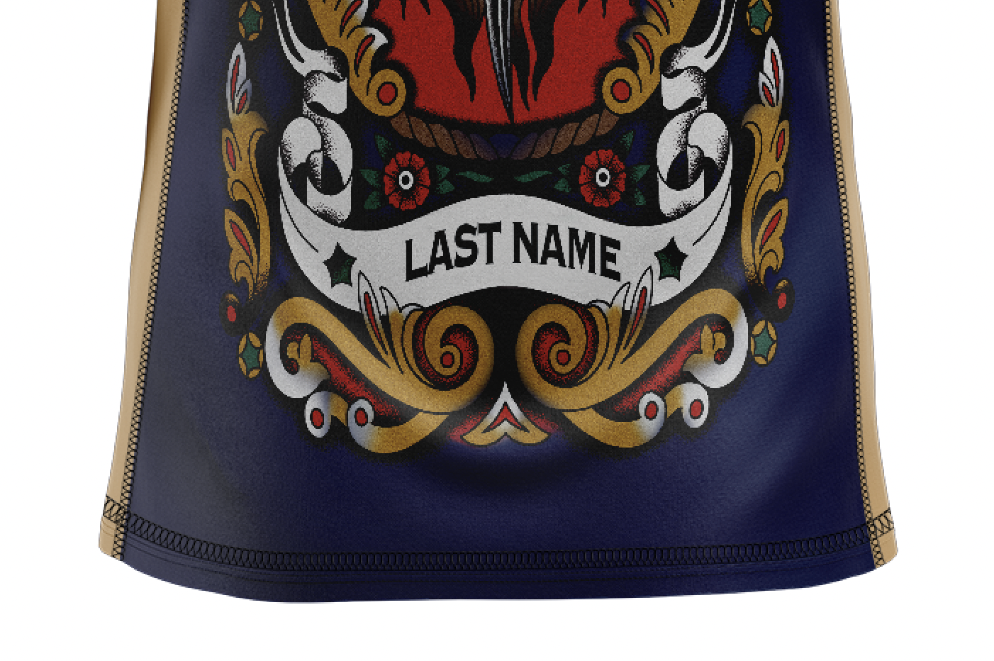 Garry Tonon men's short sleeve rash guard American Asshole, navy blue