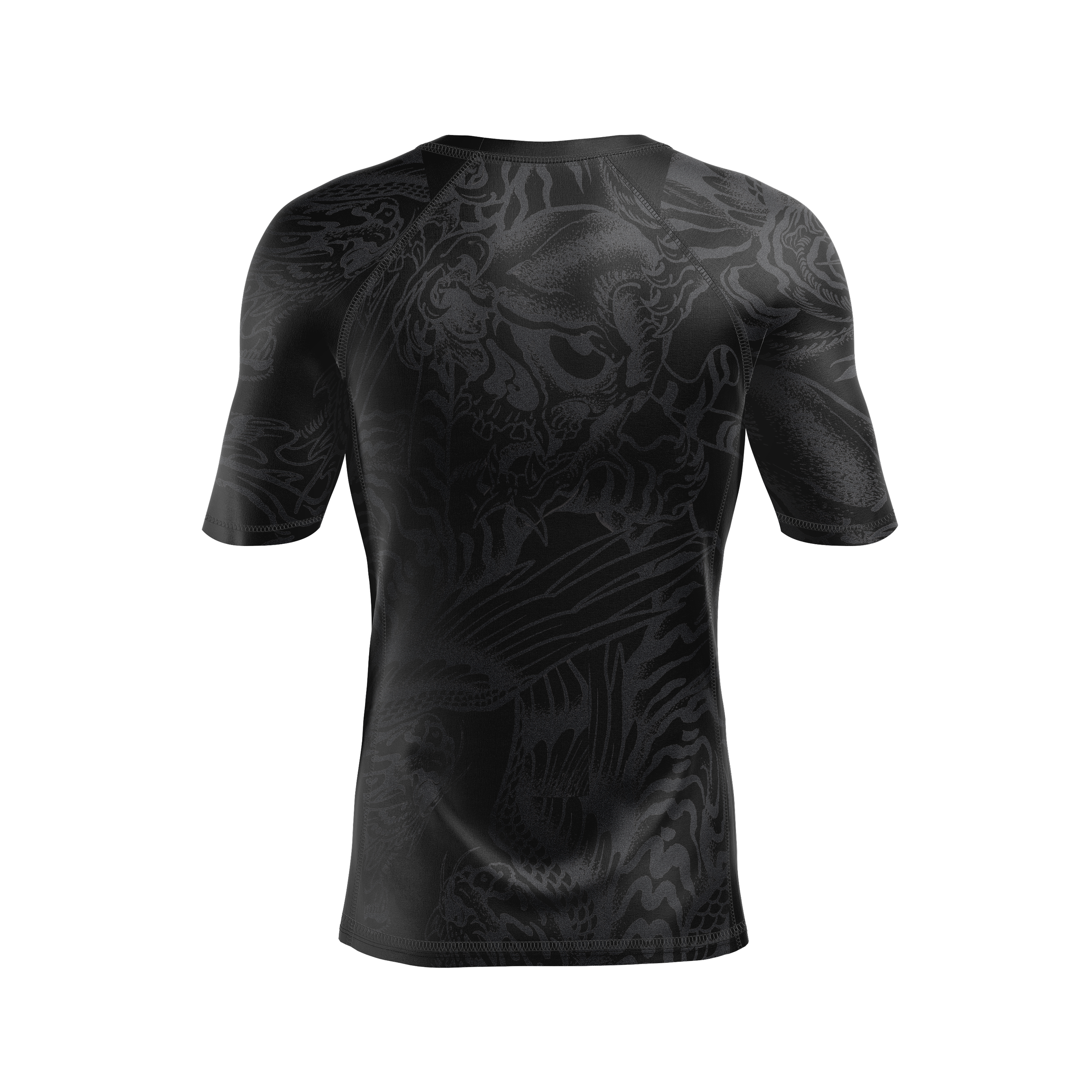 Garry Tonon men's short sleeve rash guard Black Metal, black