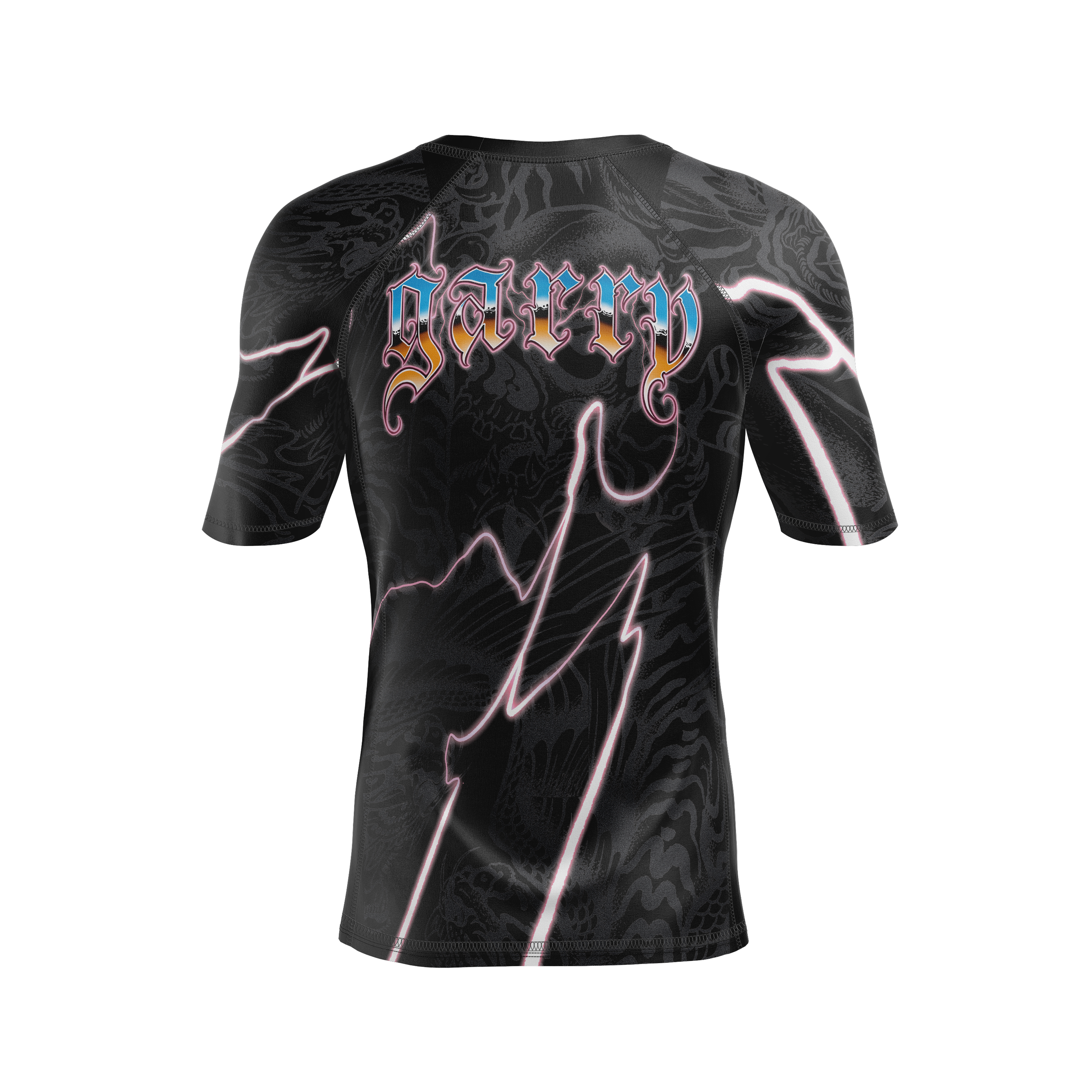 Garry Tonon men's short sleeve rash guard Heavy Metal, black