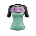 CCFC Pile Drivers women's rash guard, carib.green /purple