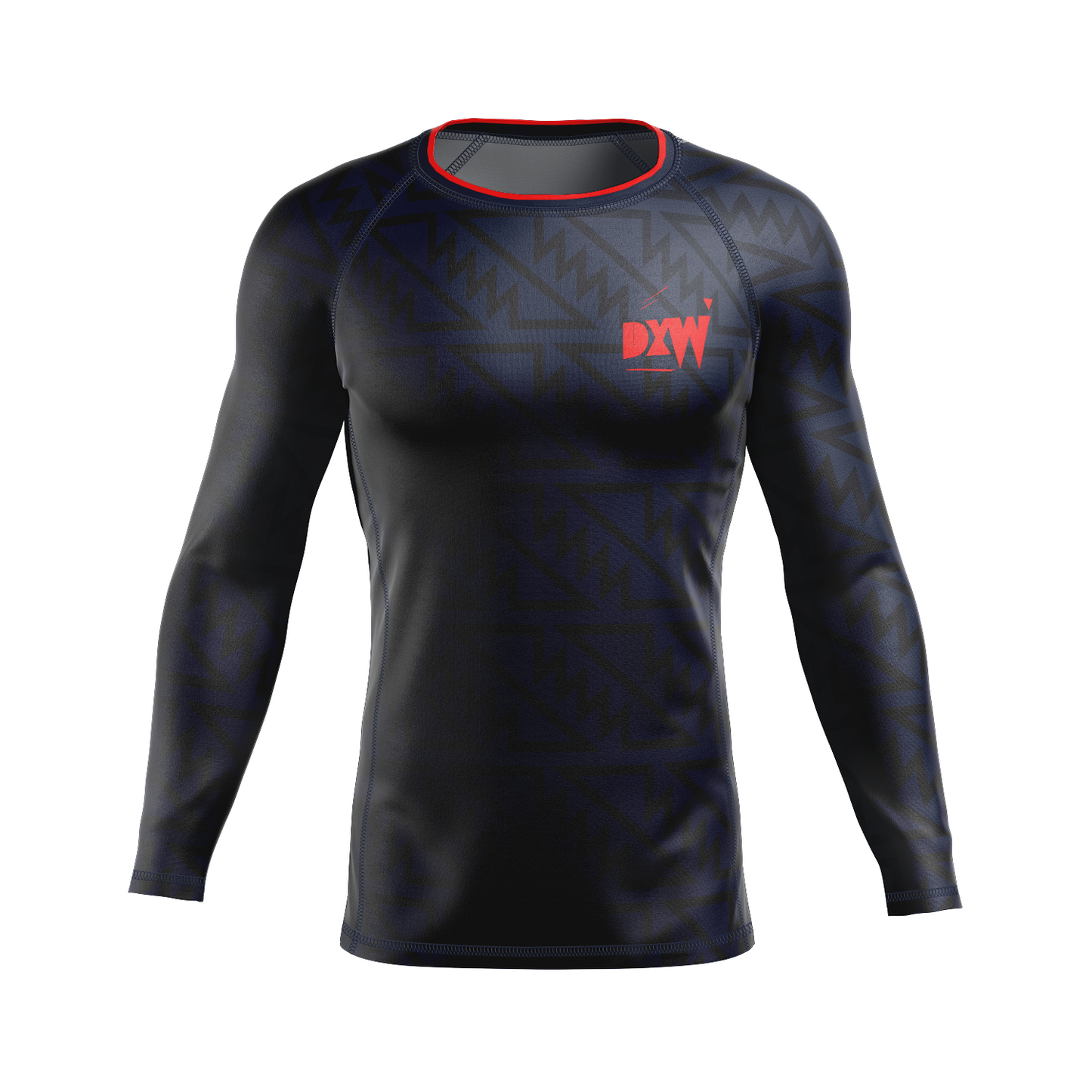 Death by Wristlock: American Psycho men's rash guard, navy