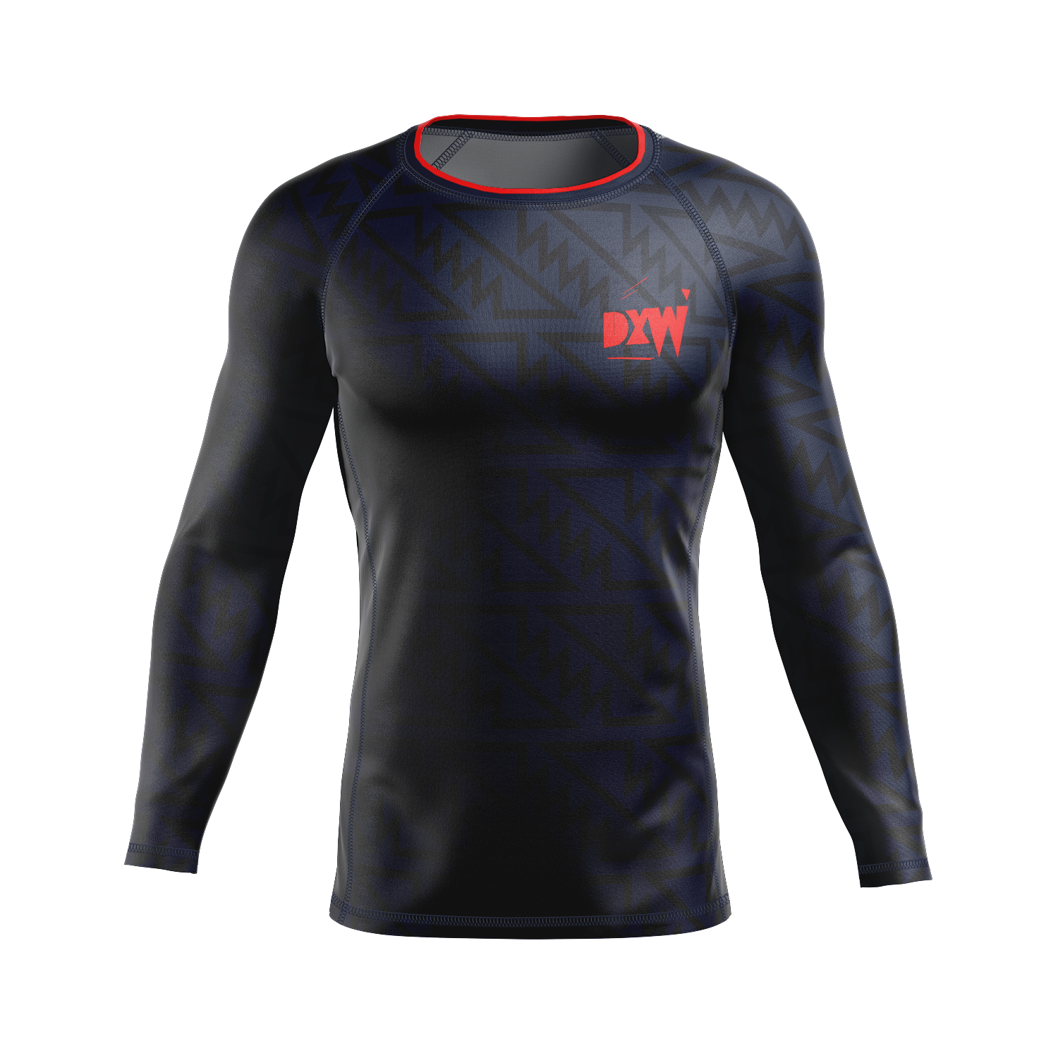 DxW: American Psycho men's rash guard, navy