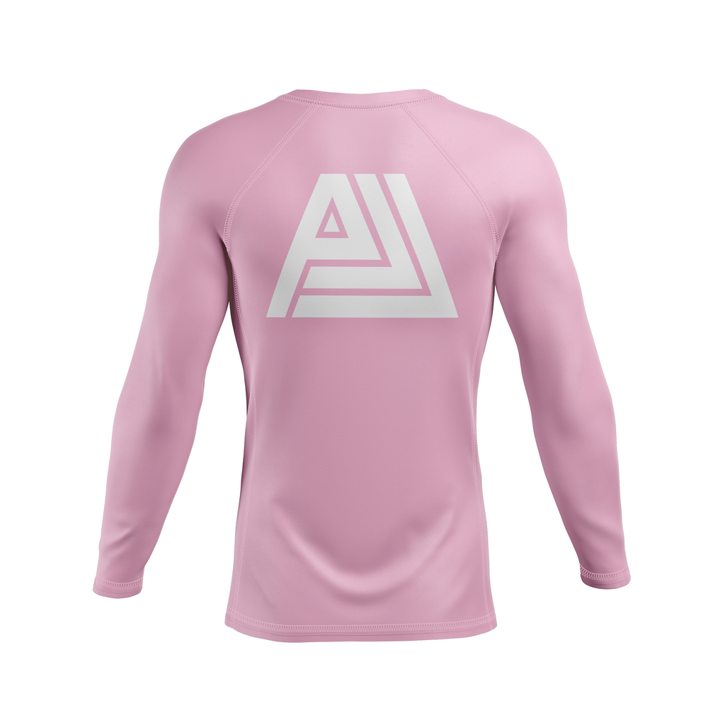 Assembly men's rash guard Standard Issue, white on pink