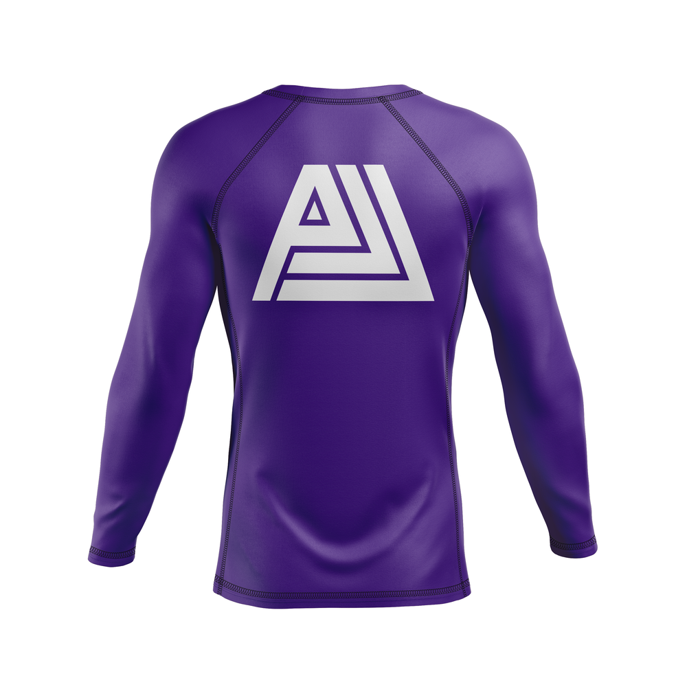 Assembly men's rash guard Standard Issue, white on purple