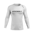 Assembly men's rash guard Standard Issue, black on white