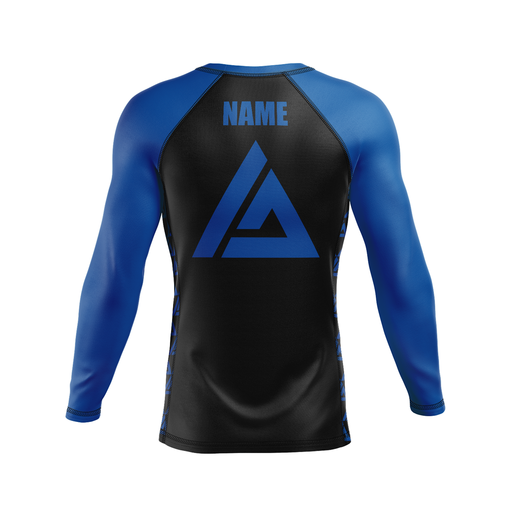 Baltimore BJJ men's rash guard Ranked, black and blue