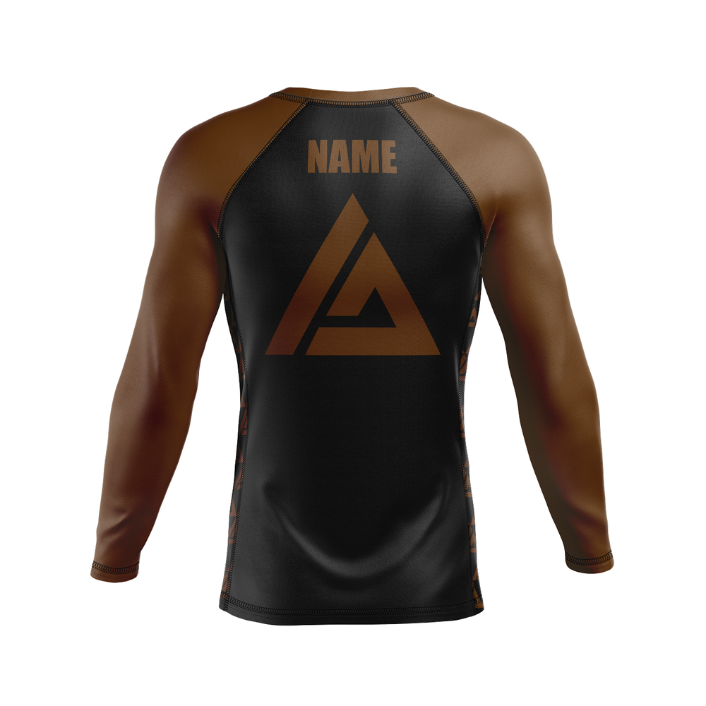 Baltimore BJJ men's rash guard Ranked, black and brown