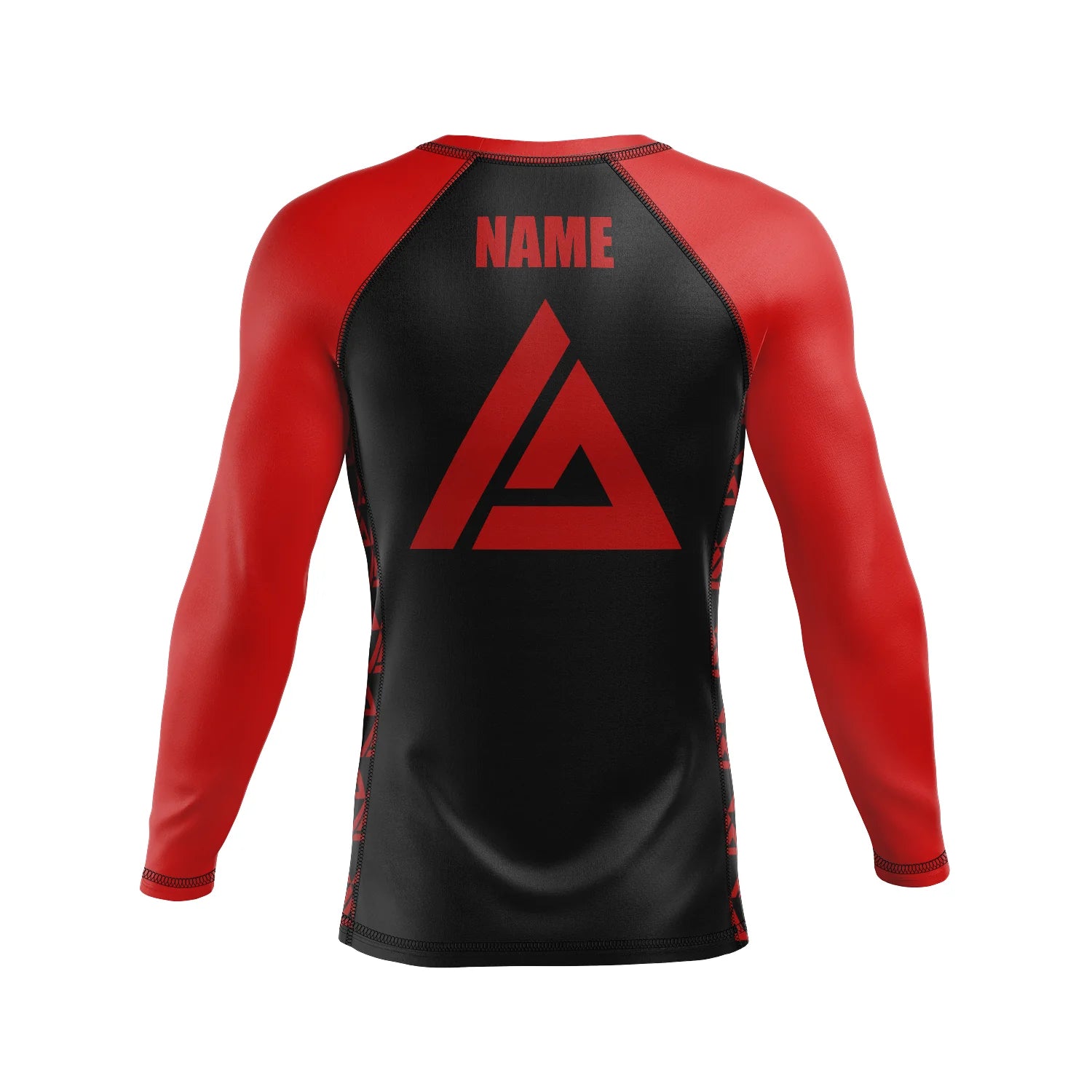 Baltimore BJJ men's rash guard Ranked, black and red