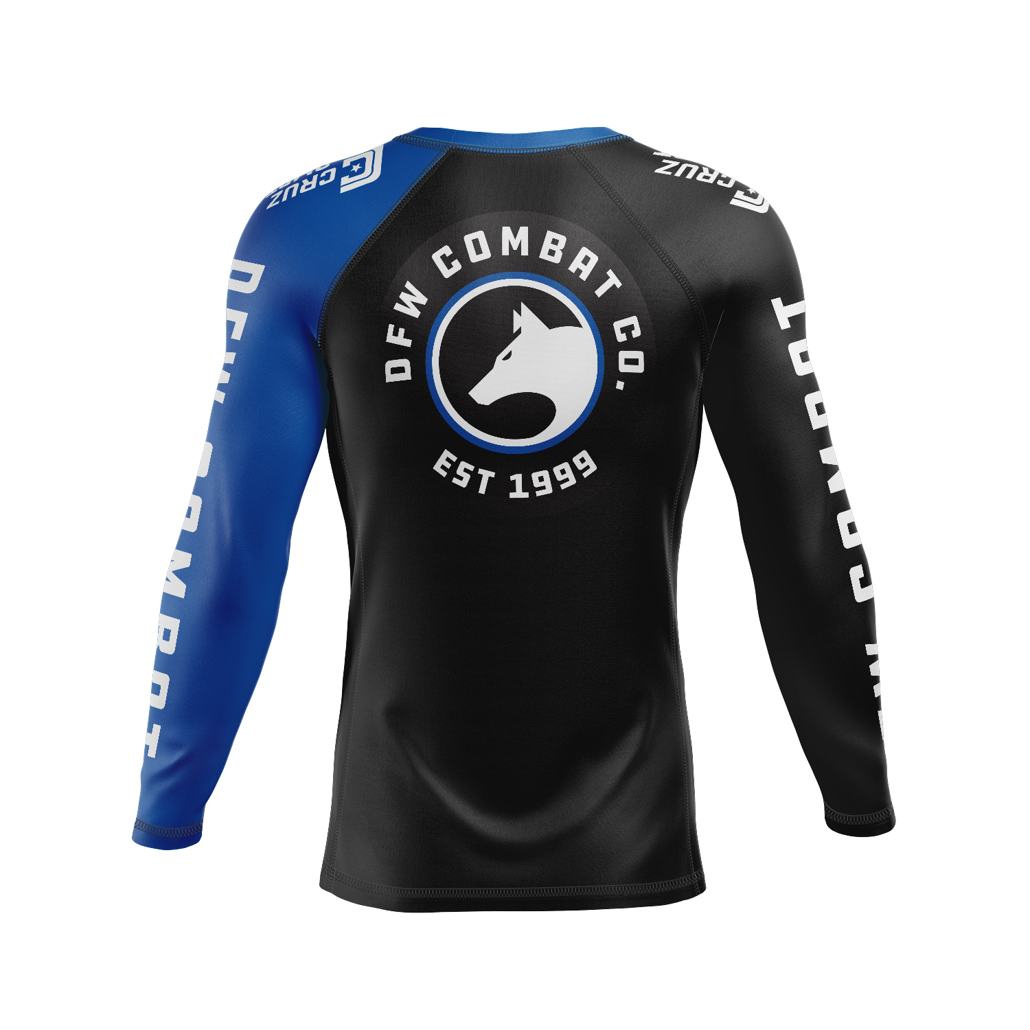 DFW Combat men's rash guard Ranked, blue