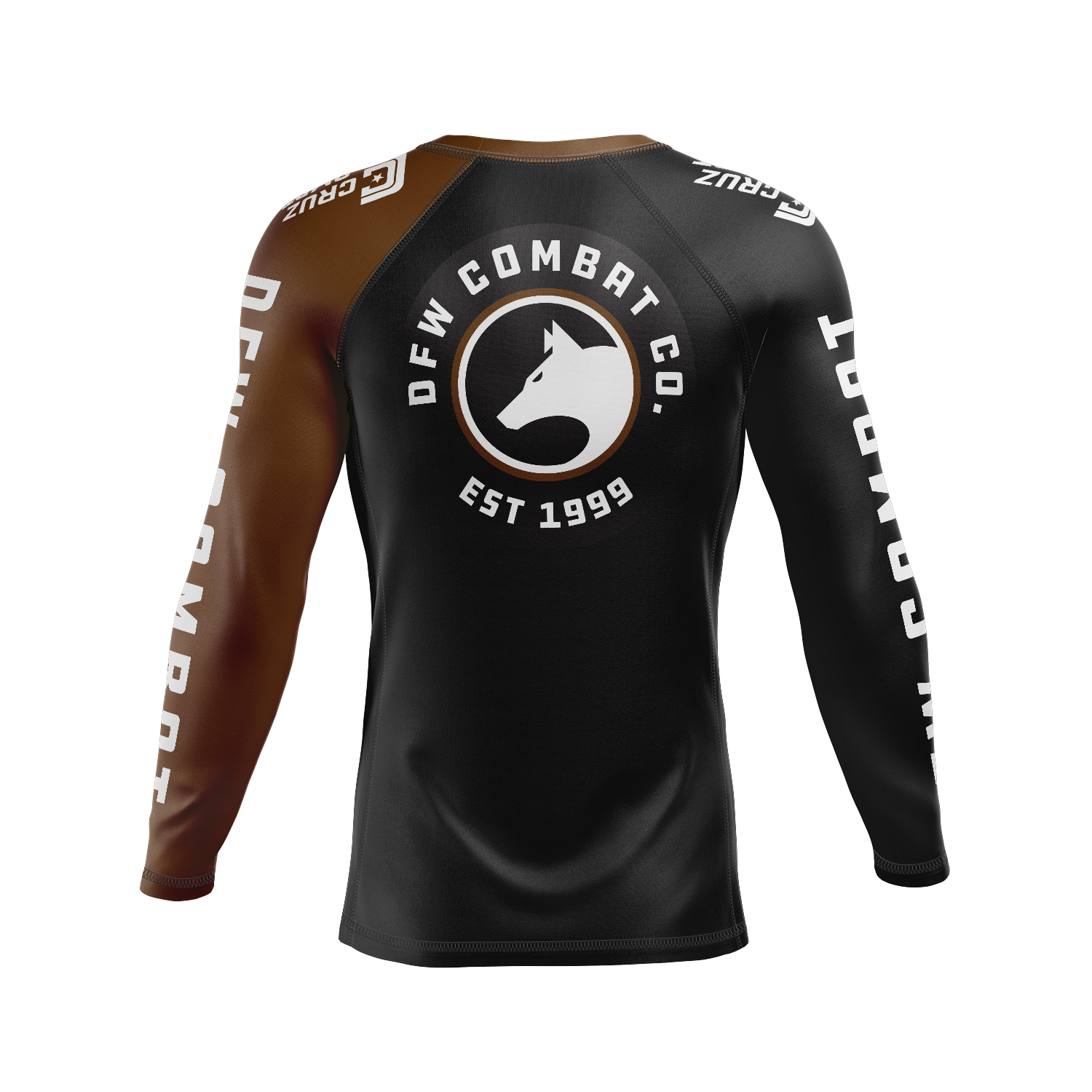 DFW Combat men's rash guard Ranked, brown